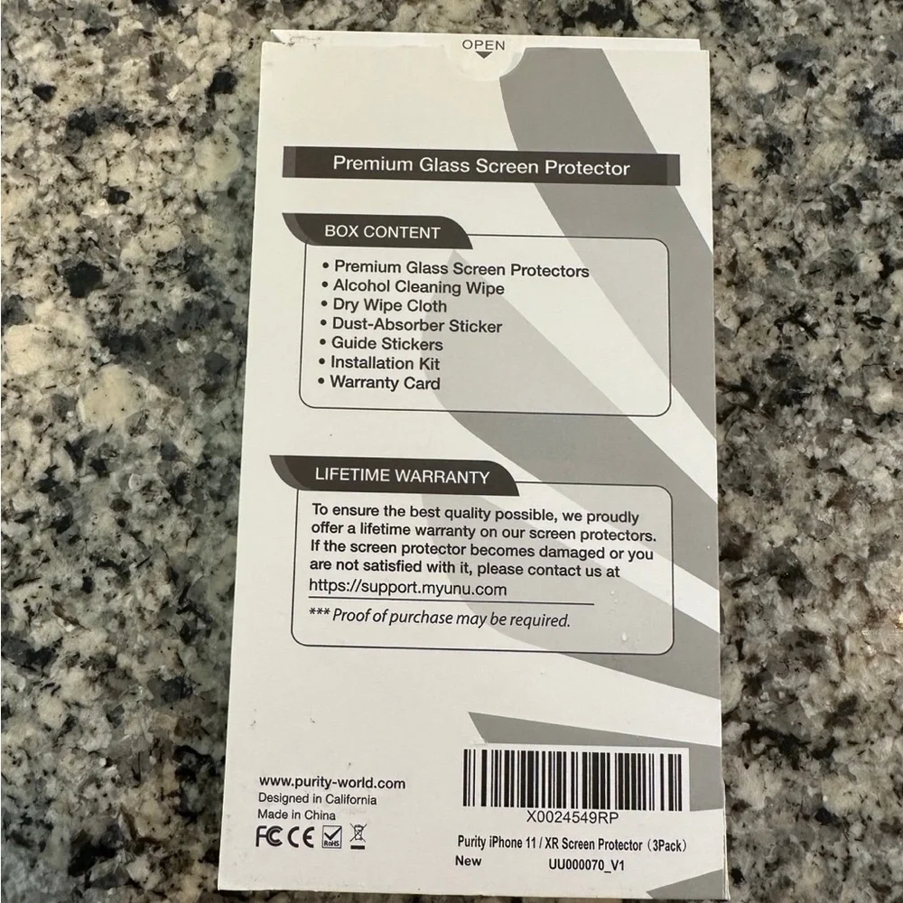 Purity Glass Sceeen Protector for iPhone 11/XR